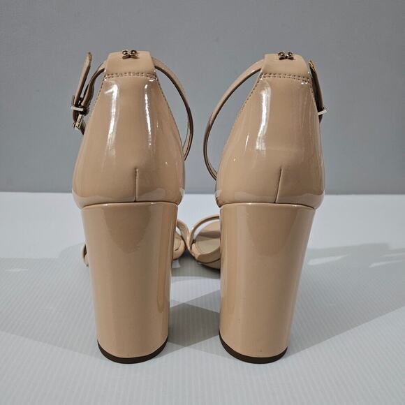NEW Sam Edelman Yaro Block Heel Sandal Beige Blush Patent Size 10 WIDE WIDTH - Picture 10 of 14